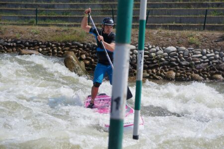 Green Gate and pink SUP