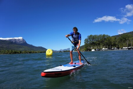 Dedicated racer on 14" inflatable SUP