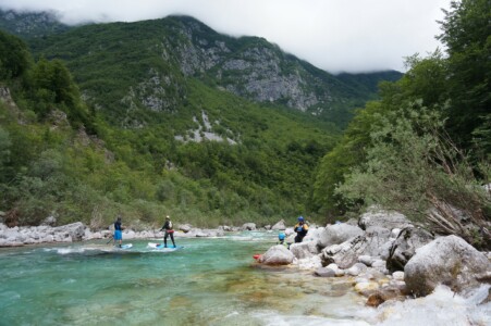 Soca River and two SUP riders