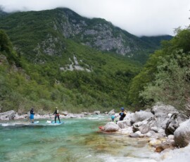 Soca River and two SUP riders