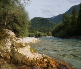 Cloudy day on Soca River