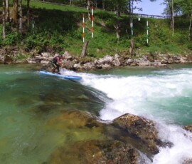 Paddler on Salza River